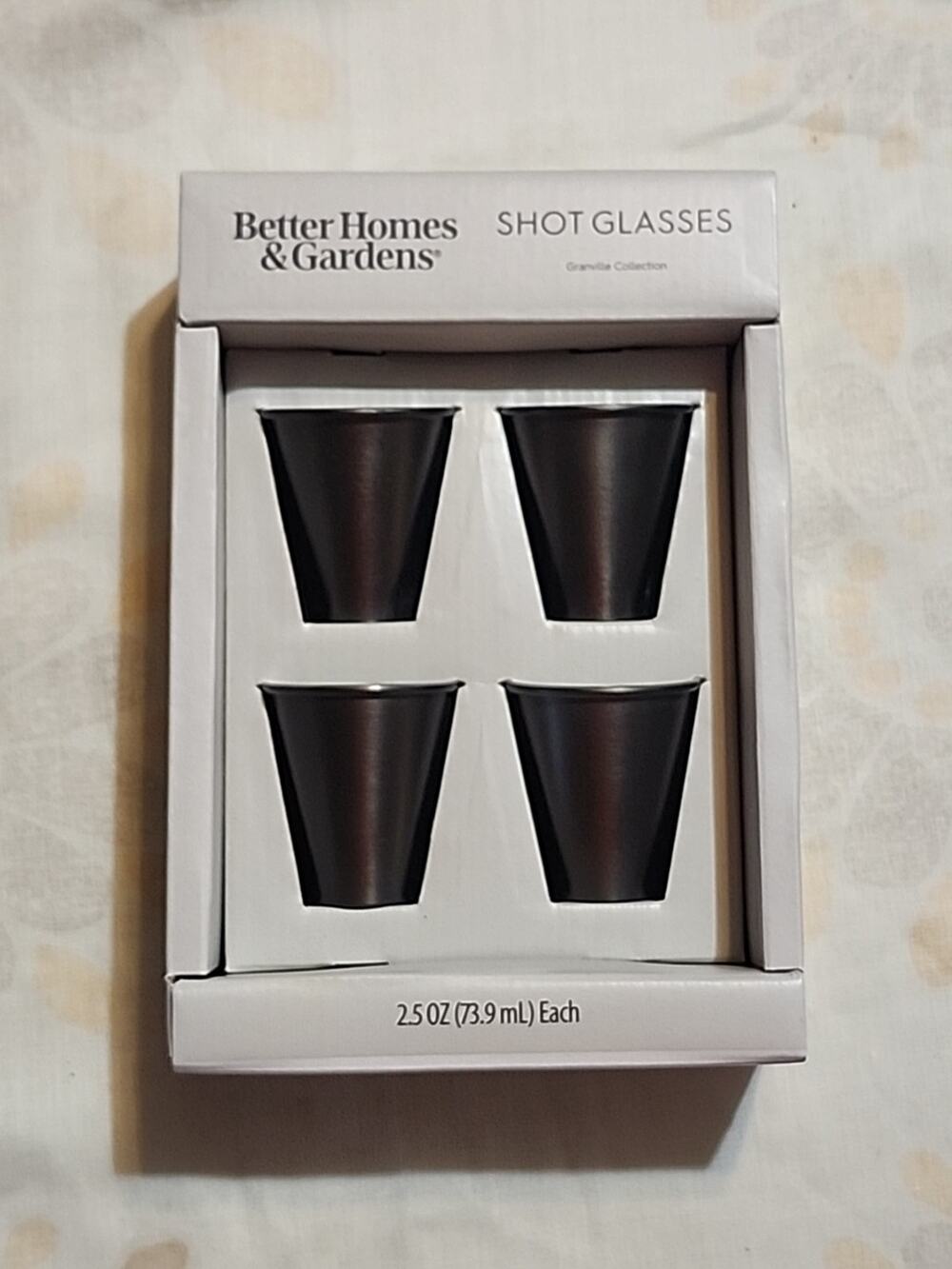 4 Piece - Better Homes & Garden Granville Stainless Steel Shot Glasses